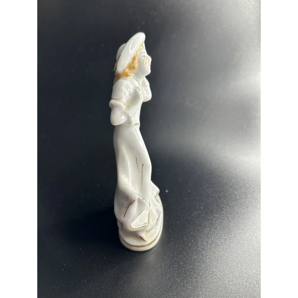 Vintage Art Deco Porcelain Woman Figurine - Picture 3 of 11